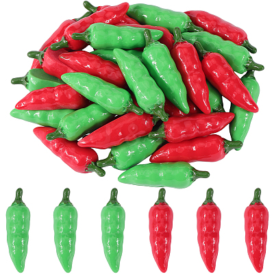 40Pcs 2 Colors Resin Cabochons RESI-SC0006-02-1