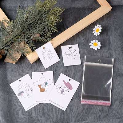 Cardboard Jewelry Display Cards DIY-LS0003-91-1