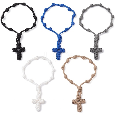 Polyester & Spandex Cord Bracelets BJEW-JB11398-1