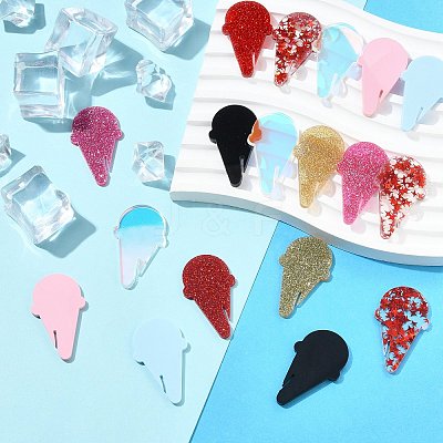 32Pcs 8 Colors Acrylic Wine Glass Charms AJEW-CJ0001-69-1