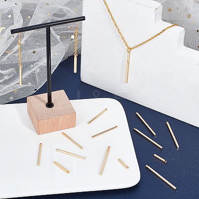 24Pcs 4 Size Brass Bar Pendants KK-CN0001-66-1