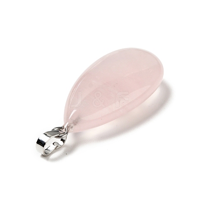 Natural Rose Quartz Pendants G-P474-01P-04-1