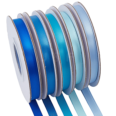 5 Rolls Single Face Polyester Satin Ribbon SRIB-CY0001-38A-1