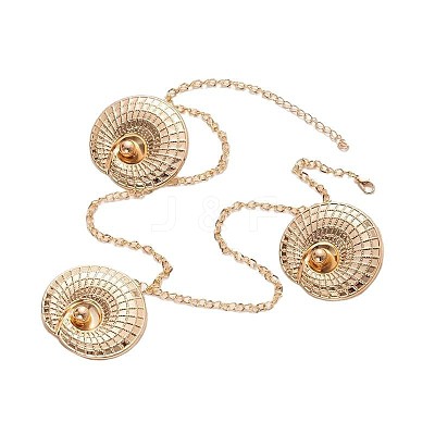 Flower Alloy Pendant Necklaces & Stud Earrings Sets FS-WGA42C5-09-1