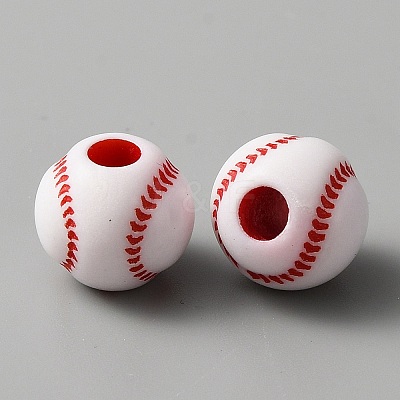 Opaque Acrylic Round Beads MACR-TAC0001-11B-1