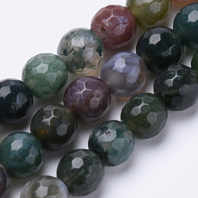 Natural Indian Agate Beads Strands G-S281-23-6mm-1