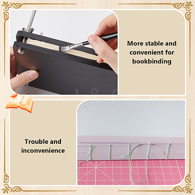 Rectangle Bamboo Portable Book Press Bookbinding Tool DIY-WH0496-97D-04-1
