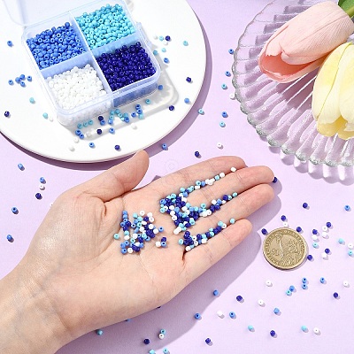 72G 4 Styles Glass Seed Beads SEED-YW0002-77B-1