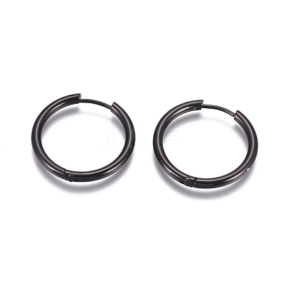 304 Stainless Steel Huggie Hoop Earrings EJEW-G272-01-20mm-B-1
