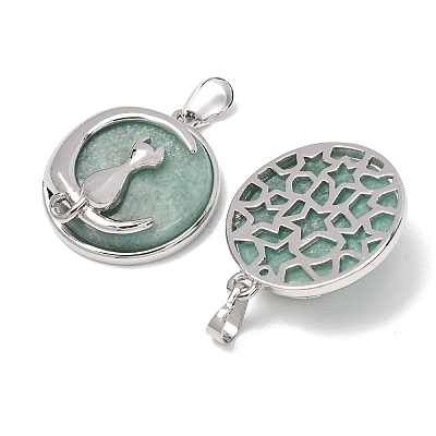 Natural Amazonite Pendants GG-CBA0251-10J-P-1