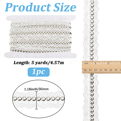 Polyester Lace Rivets Ribbon OCOR-GF0006-09A-1