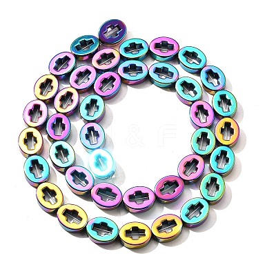 Electroplated Synthetic Non-magnetic Hematite Beads Strands G-L613-Z01-02B-1