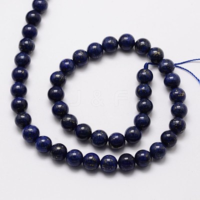 Grade A Natural Lapis Lazuli Round Bead Strands G-M264-13-1