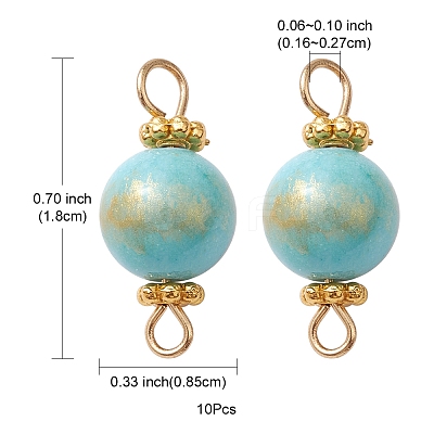 Natural Mashan Jade Connector Charms PALLOY-YW0001-57-1