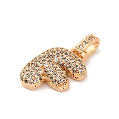 Brass Micro Pave Cubic Zirconia Pendants KK-C076-29F-G01-1