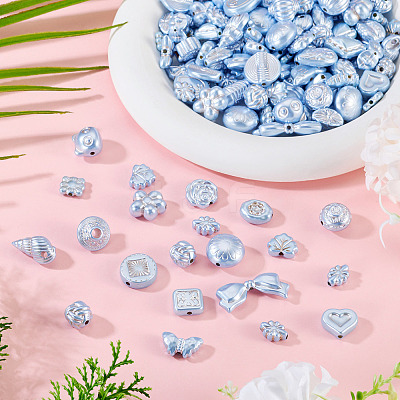 100G Pearlized Opaque Acrylic Beads OACR-TA0004-32D-1