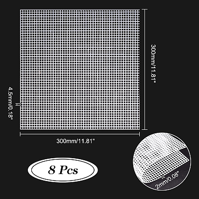 Plastic Mesh Canvas Sheets AJEW-WH0413-62B-1