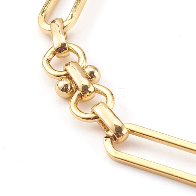 Brass Link Chain Bracelets X-BJEW-JB06016-1