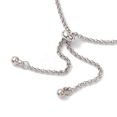 2Pcs 2 Colors 304 Stainless Steel Boc Chain Slider Bracelet Makings AJEW-JB01254-1