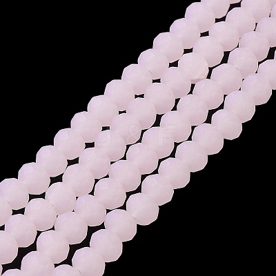 Imitation Jade Solid Color Glass Beads Strands EGLA-A034-J6mm-MD02-1