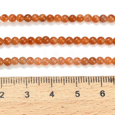 Natural Red Aventurine Beads Strands G-Z116-A24-3mm-1