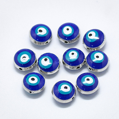 Alloy Enamel Beads ENAM-S117-08-1