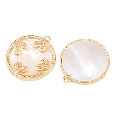 Brass & Natural Shell Pendants SH-CBA7BFE-02A-G-1