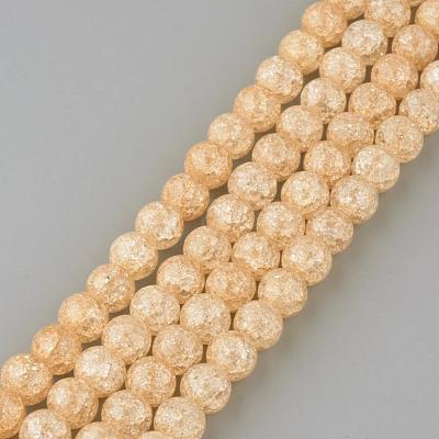 Synthetic Crackle Quartz Beads Strands GLAA-S134-6mm-07-1