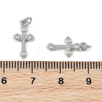 SHEGRACE Brass Micro Pave Clear Cubic Zirconia Pendants XGRQ2O465-451P-1