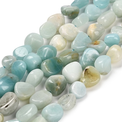Natural Flower Amazonite Beads Strands G-P568-C18-01-1