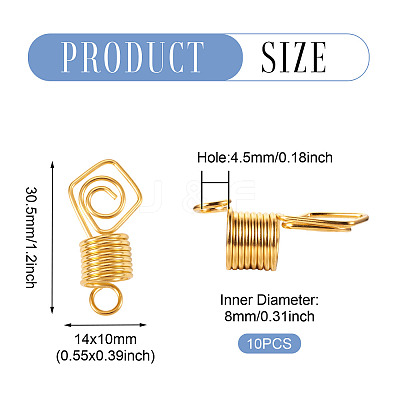 10Pcs Alloy Dreadlocks Beads FIND-TA0008-53C-1