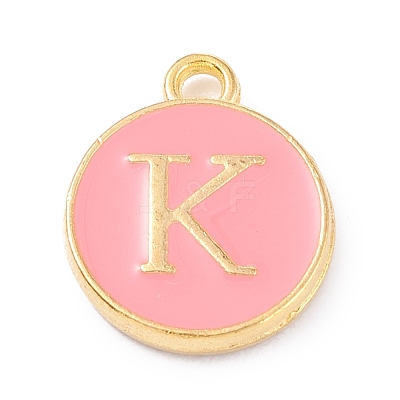 Golden Plated Alloy Enamel Charms X-ENAM-Q437-14K-1