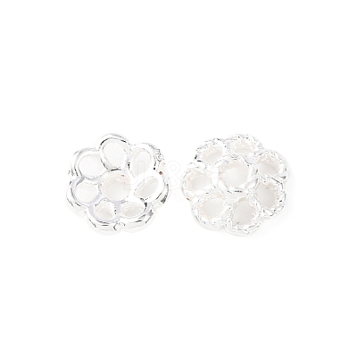 Brass Bead Caps KK-C157-03B-S-1