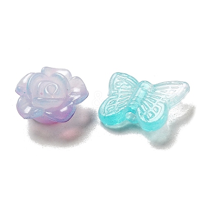 Imitation Jelly Acrylic Beads X-OACR-H039-02B-1