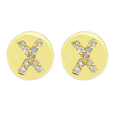 Brass Micro Pave Clear Cubic Zirconia Beads KK-T030-LA843-XX3-1
