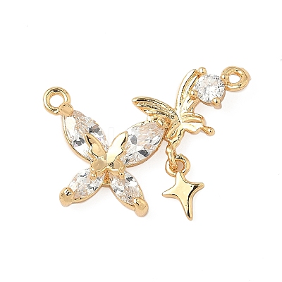 Brass Micro Pave Cubic Zirconia Pendants KK-S531-11G-B-1