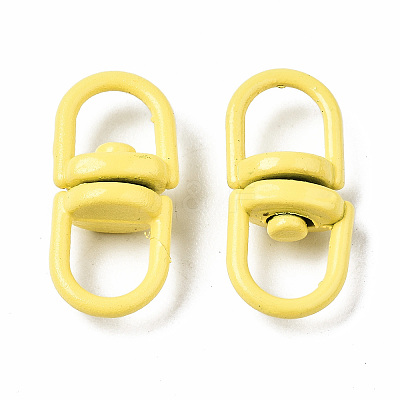 Spray Painted Eco-Friendly Alloy Double Eye Swivel Clasps X-PALLOY-T080-03-NR-1