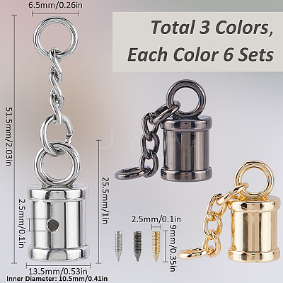 3 Colors Alloy Chain Extender FIND-SC0012-67-1