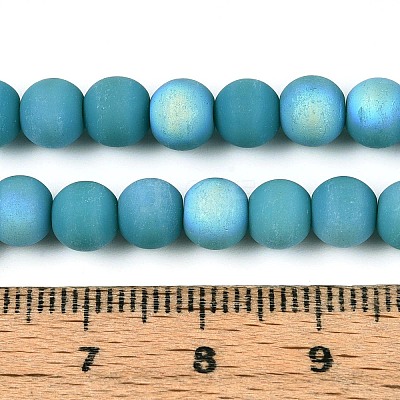 Frosted Opaque Glass Beads Strands LS-GLAA-T032-P6mm-MBB13A-1