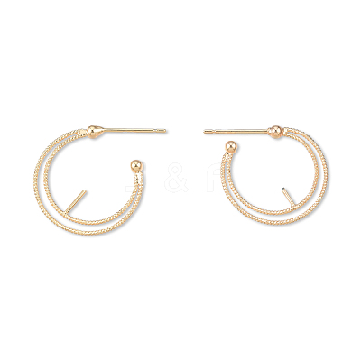 Brass Stud Earring Findings KK-N232-480-1