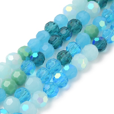 Electroplate Glass Beads Strands X1-EGLA-P048-A01-1