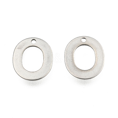 Tarnish Resistant 304 Stainless Steel Letter Charms LS-X-STAS-O072-O-1