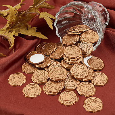 60Pcs Adhesive Wax Seal Stickers DIY-CP0006-30-20-1