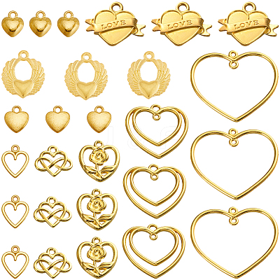 72Pcs 9 Styles Alloy Pendants FIND-SC0015-82-1