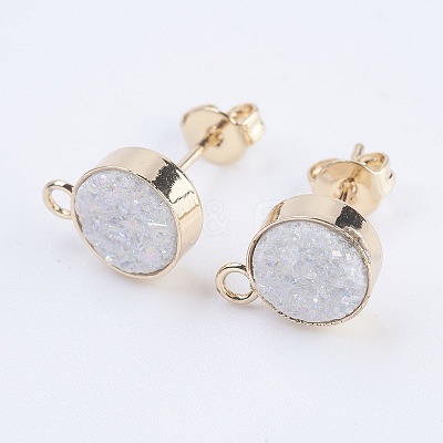 Brass Stud Earring Findings KK-E748-B-LG-1