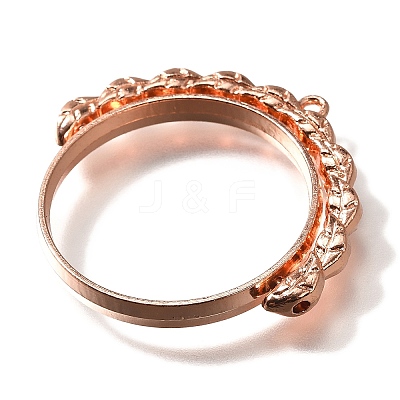 Alloy Open Back Bezel Pendants PALLOY-I223-12RG-1