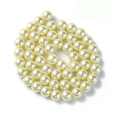 Eco-Friendly Glass Pearl Beads Strands HY-A008-8mm-RB003-1