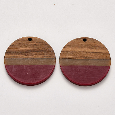 Resin & Walnut Wood Pendants RESI-S384-009A-A01-1