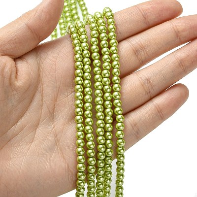Grade A Glass Pearl Beads LS-HY-J001-4mm-HX014-1