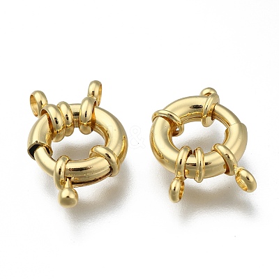 Rack Plating Brass Spring Clasps LS-KK-D399-B-G-NF-1